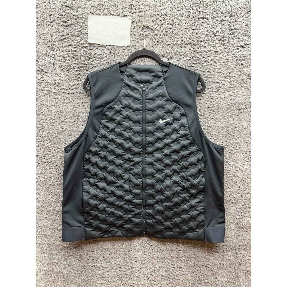 NWOT Nike AeroLoft Quilted Insulated Running Vest Black CZ1607-010 Mens Size XXL